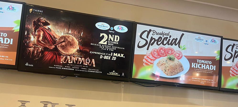 Digital Signage Display screens for Restaurant in Chennai